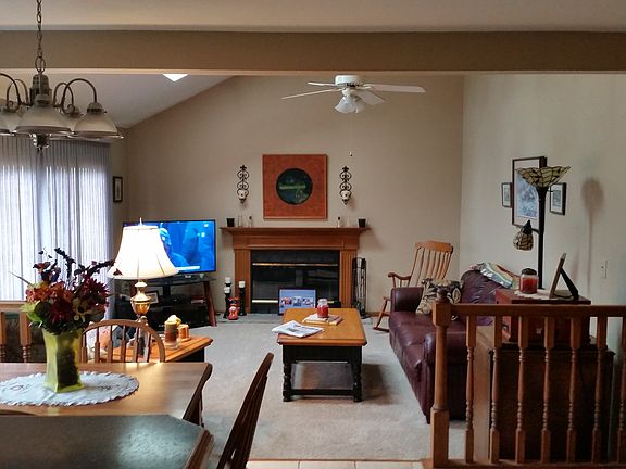 Step down into family room