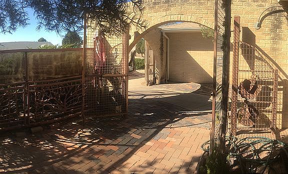 Side bricked courtyard