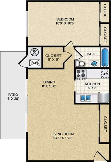 Floor plan One Bedroom