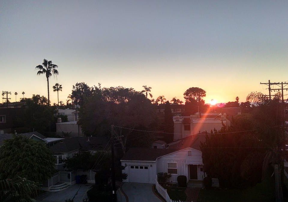 sunset from the balcony