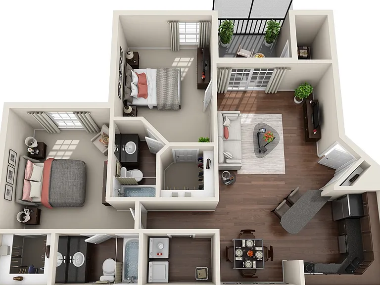 Stonebrook - Stonecliff - 2 Beds - 2 Baths - 1020 Sq. ft.