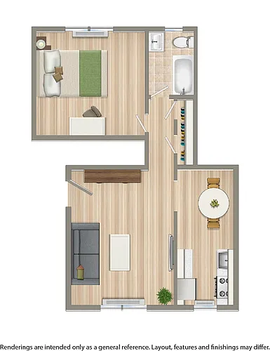 Floor plan 1 Bedroom