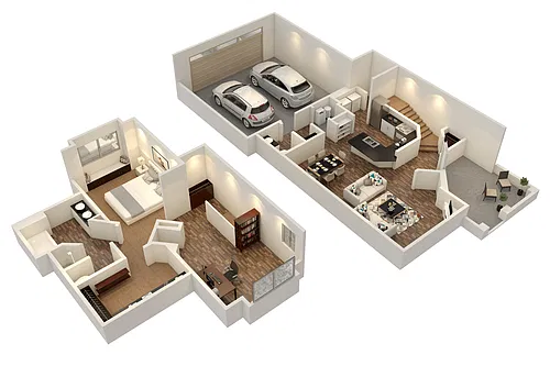 Floor plan Huron Townhome