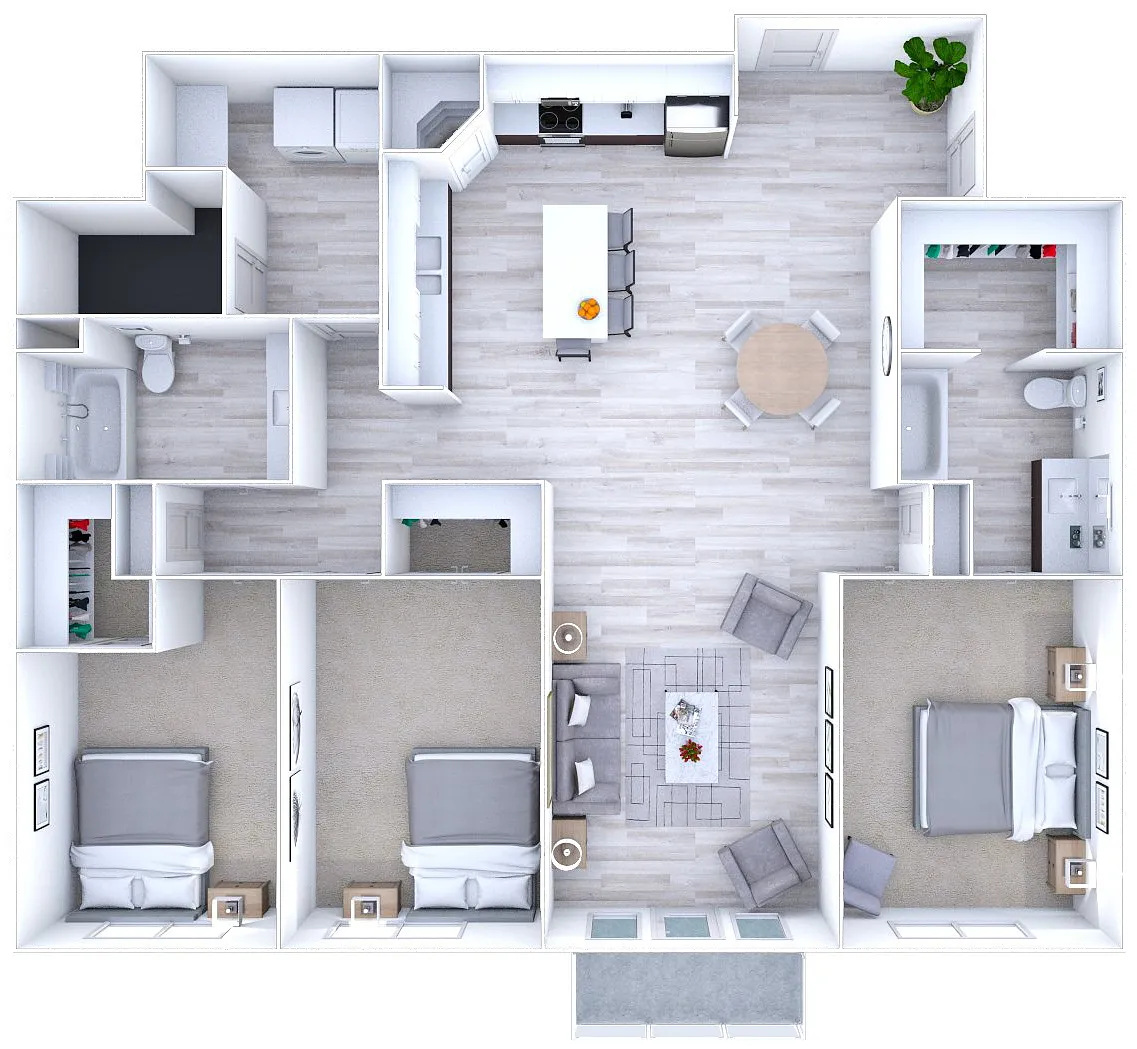 Floor plan The Tide - 3x2