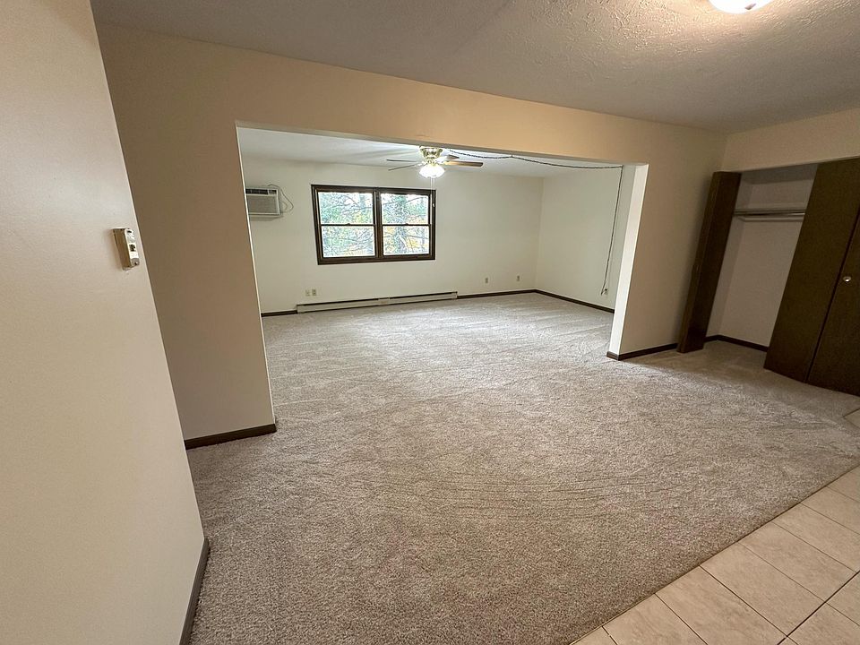 Open living room and dining room.