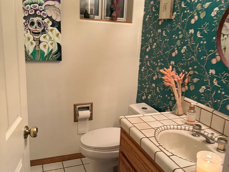Half bath on middle floor