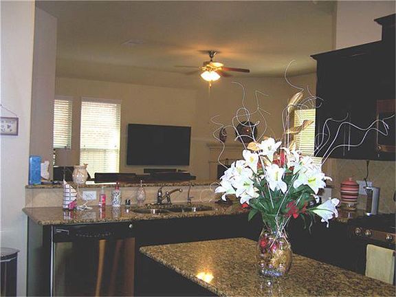 Center island Kitchen that opens up to a great family/living room