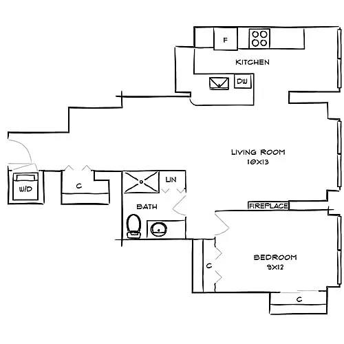 Floor plan Locust Penthouse
