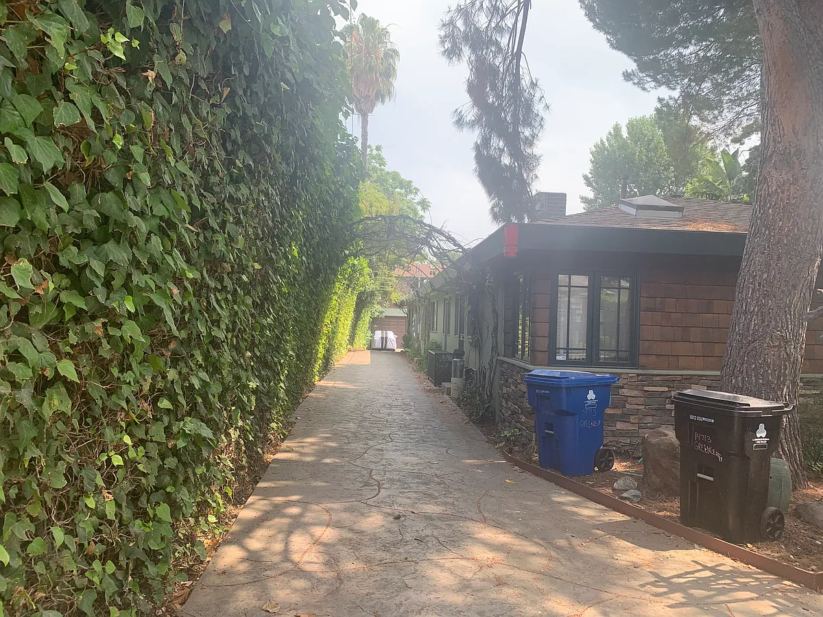 The driveway to the back where your studio is located. - 14715 Greenleaf St #3