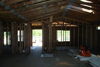 Looking towards the living room and front of house