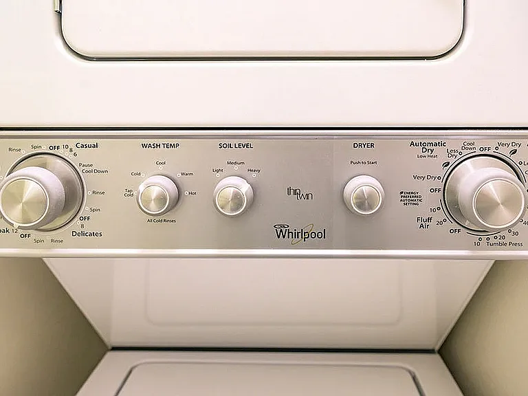 Stackable washer and dryer