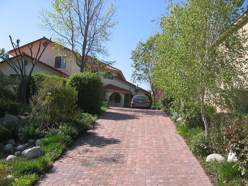 Front view, pavers