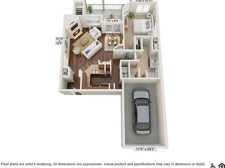1C floor plan Somerset Townhomes