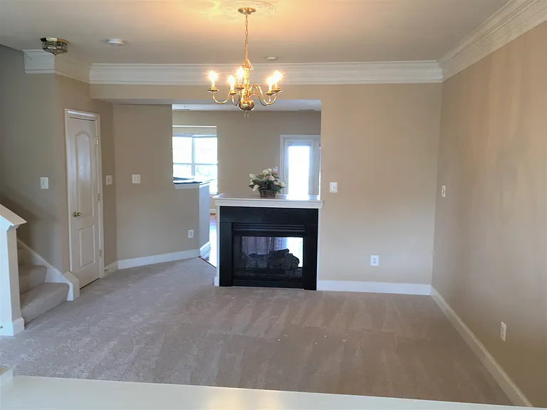 Dining Room with 2 way Gas Fireplace