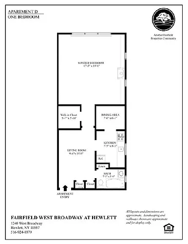 Floor plan Junior One Bedroom