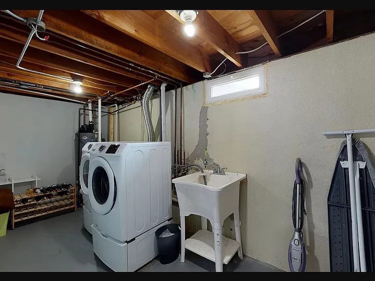 Washer/Dryer and Utility Sink with Storage