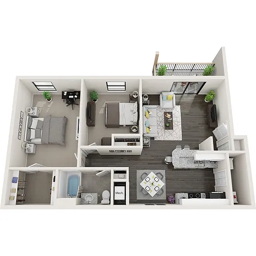 Floor plan 2.1D with Yard
