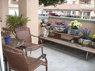 One of two private patios