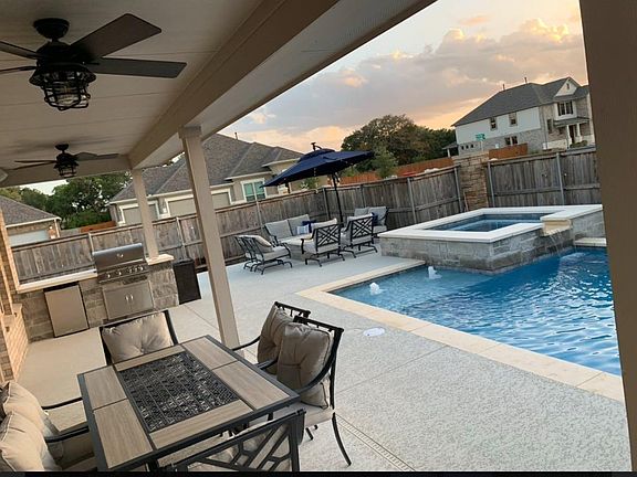 Outdoor kitchen and firepit