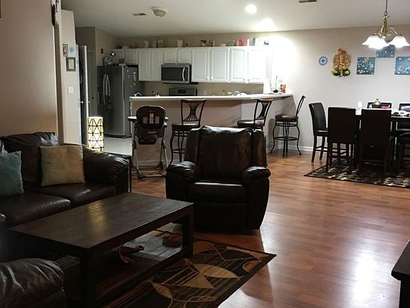 Kitchen and dining room view.