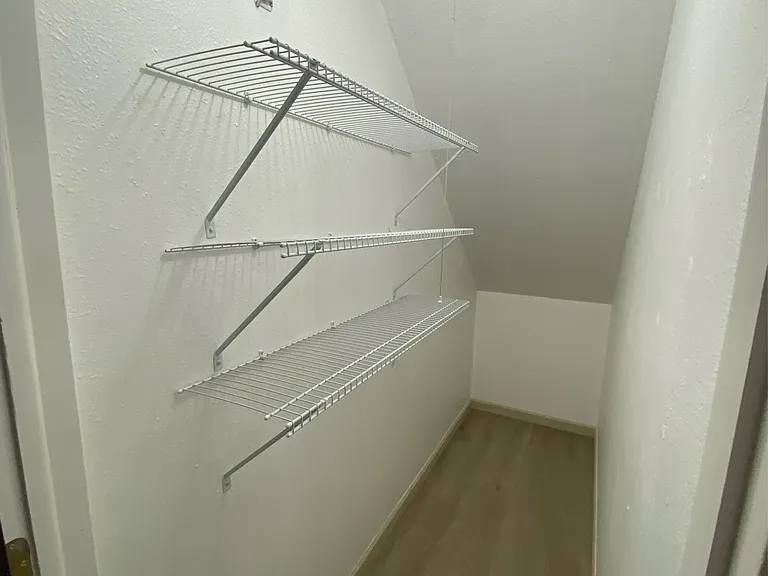 Large pantry under staircase
