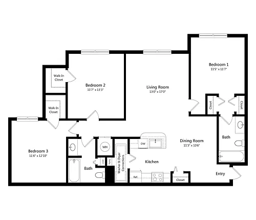 Floor plan 3 Bedroom