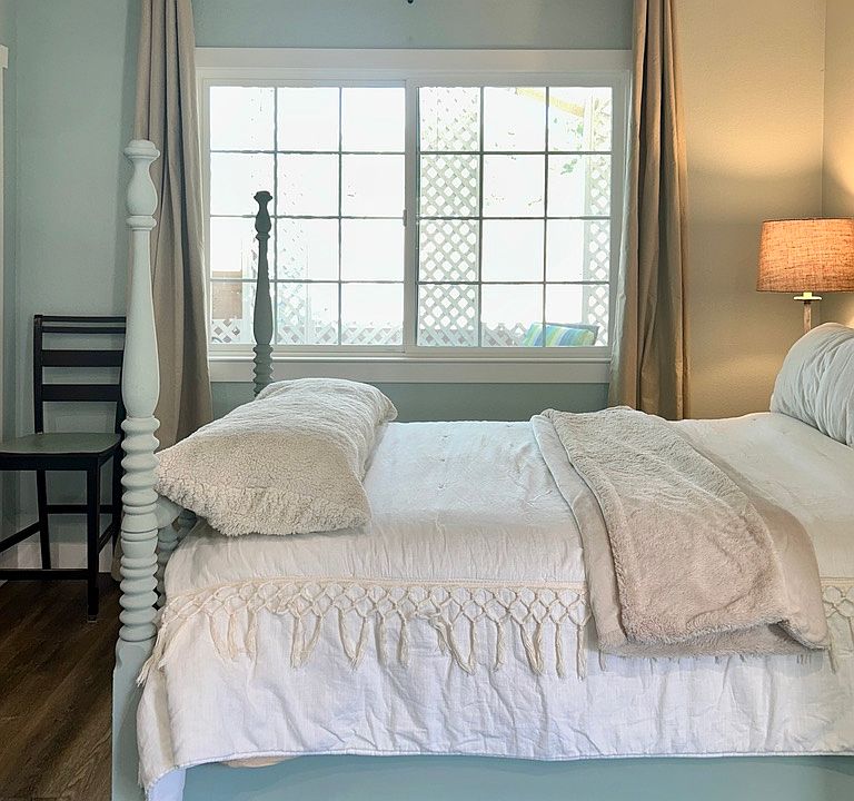 Large window with natural light flooding in
