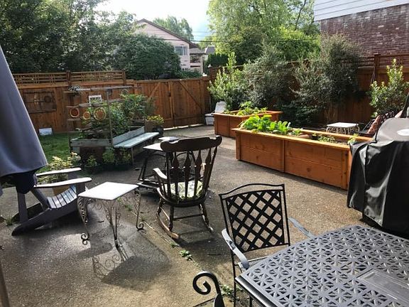 Large backyard space, perfect for socially distanced gatherings!