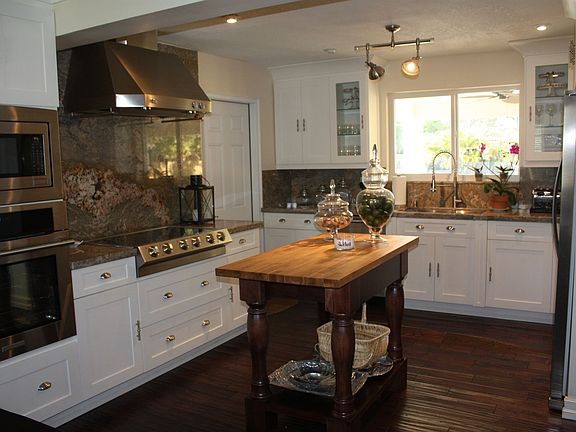 solid wood and granite