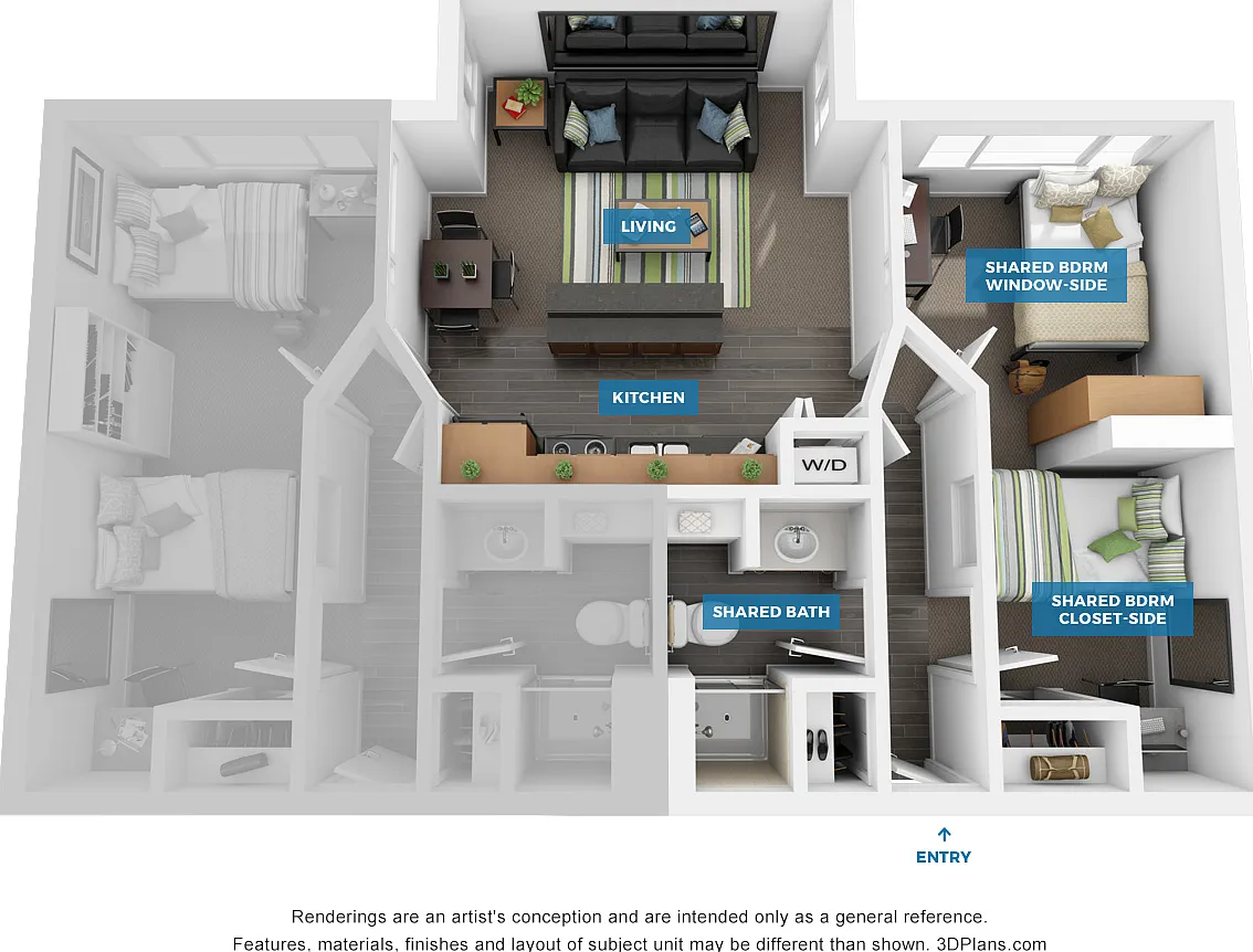 Sterling Boulder Student Shared Bedroom Living — Photo 2