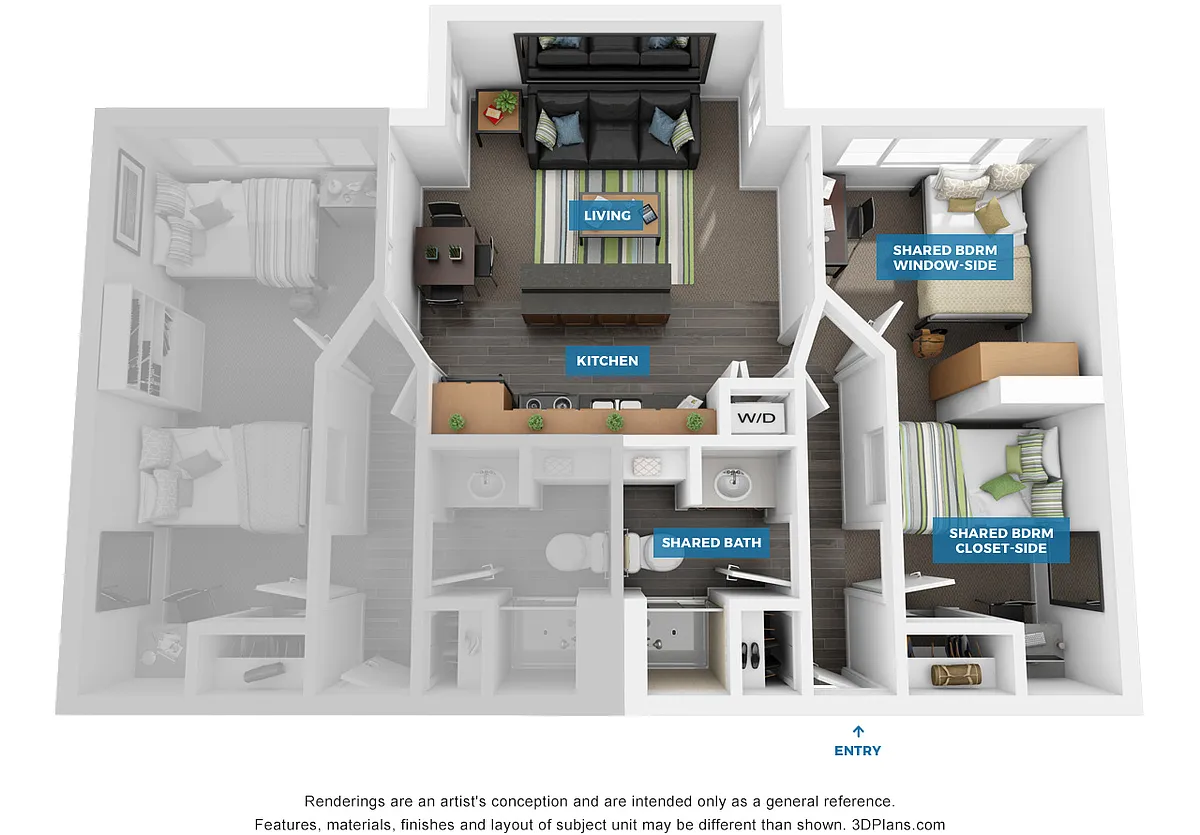 Floor plan Shared Bedroom