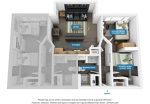 Floor plan Shared Bedroom
