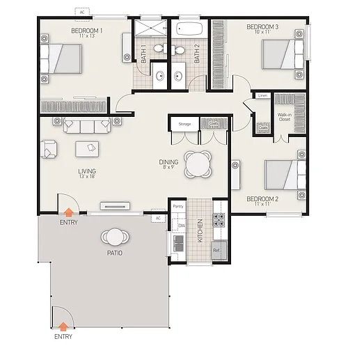 Floor plan Plan Three