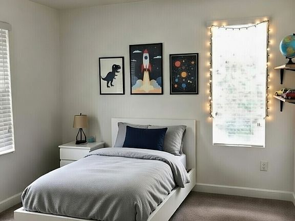 Guest bedroom on the third level.