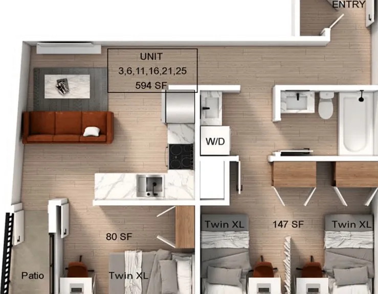 2 Bedroom | 1 Bathroom Apartment 2 Bedroom | 1 Bathroom Apartment