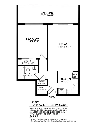 Floor plan 1 Bedroom
