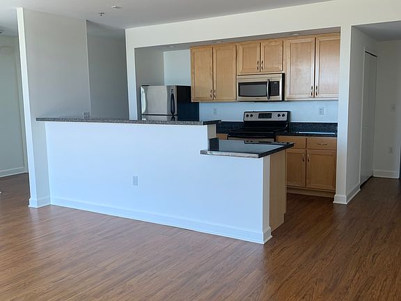 Kitchen open to living area