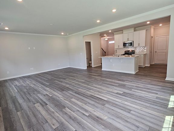 View from the living room into the kitchen