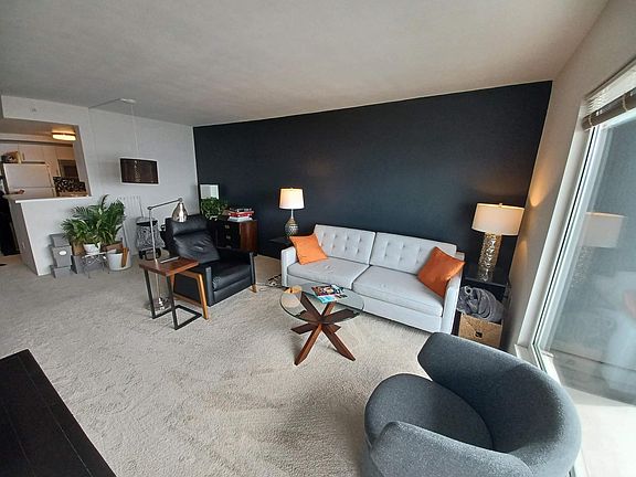 Spacious dining area and living room