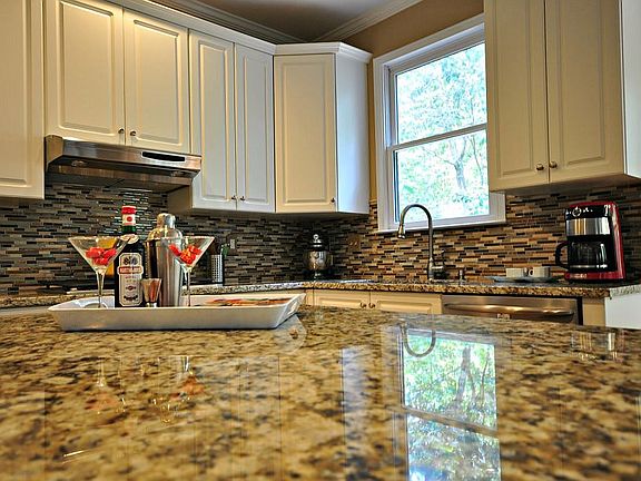 Freshly painted cabinetry