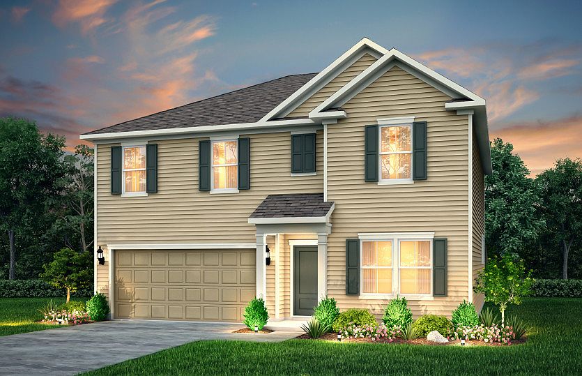 Hampton Exterior LC101 with a 2-car garage