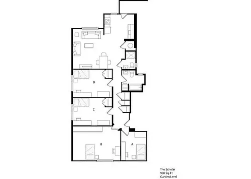 Floor plan Individual Bed- Student Roommate Matching