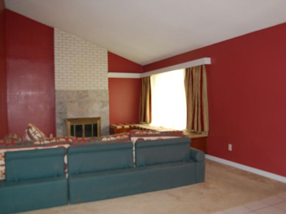 Living room with fireplace