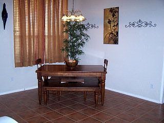 Dining area - tile flooring