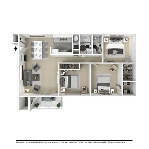 Floor plan 3 Bedroom 2 Bathroom