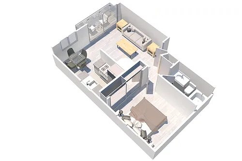 Floor plan One Bedroom
