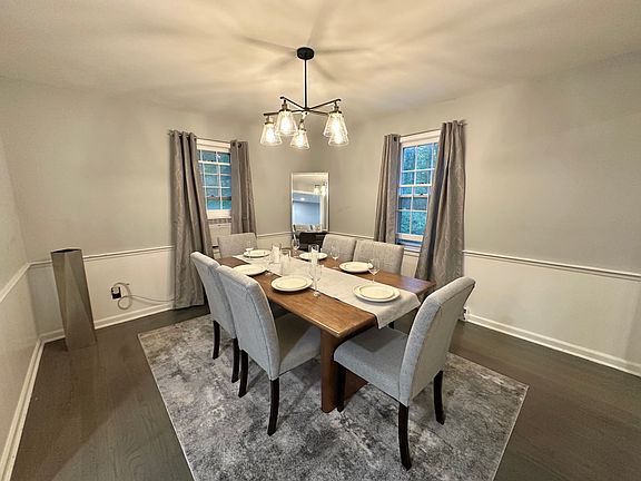 Entertain in pretty dining room.