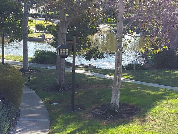 Walking path around lake