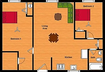 2 BR Luxe Floor Plan 2 BR Luxe Floor Plan