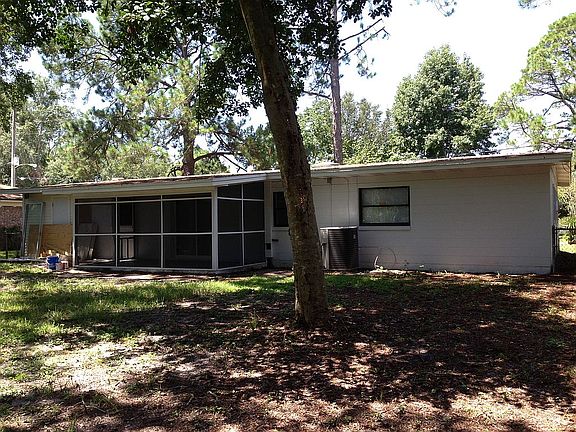 View from garage to house